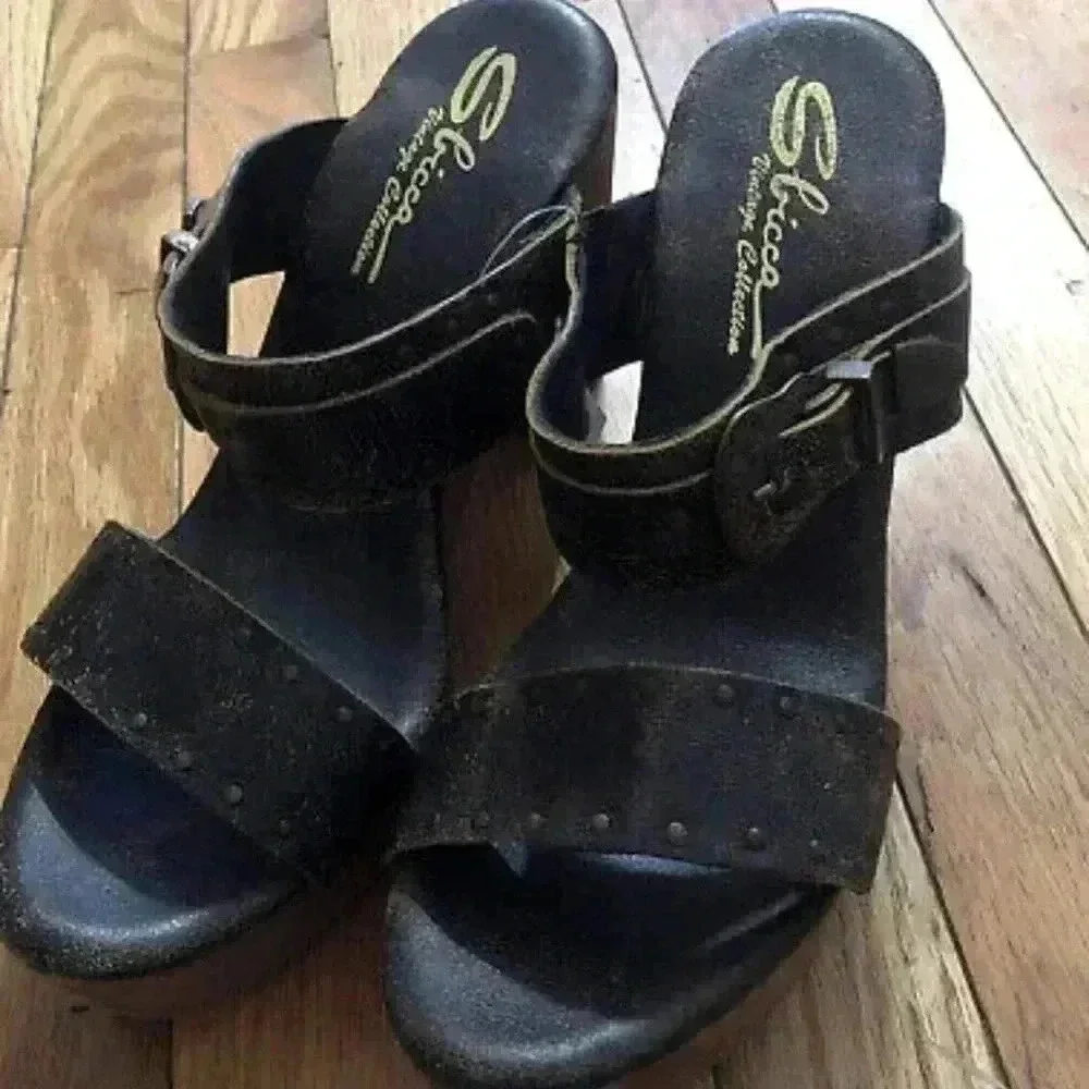 Sbicca Vintage Collection Leather Platform Sandals